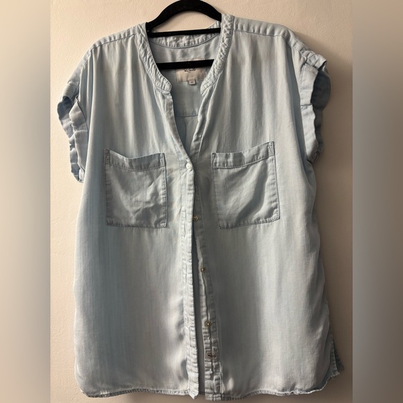 Rails Tops - Rails Light Blue Button-Up Women's Top